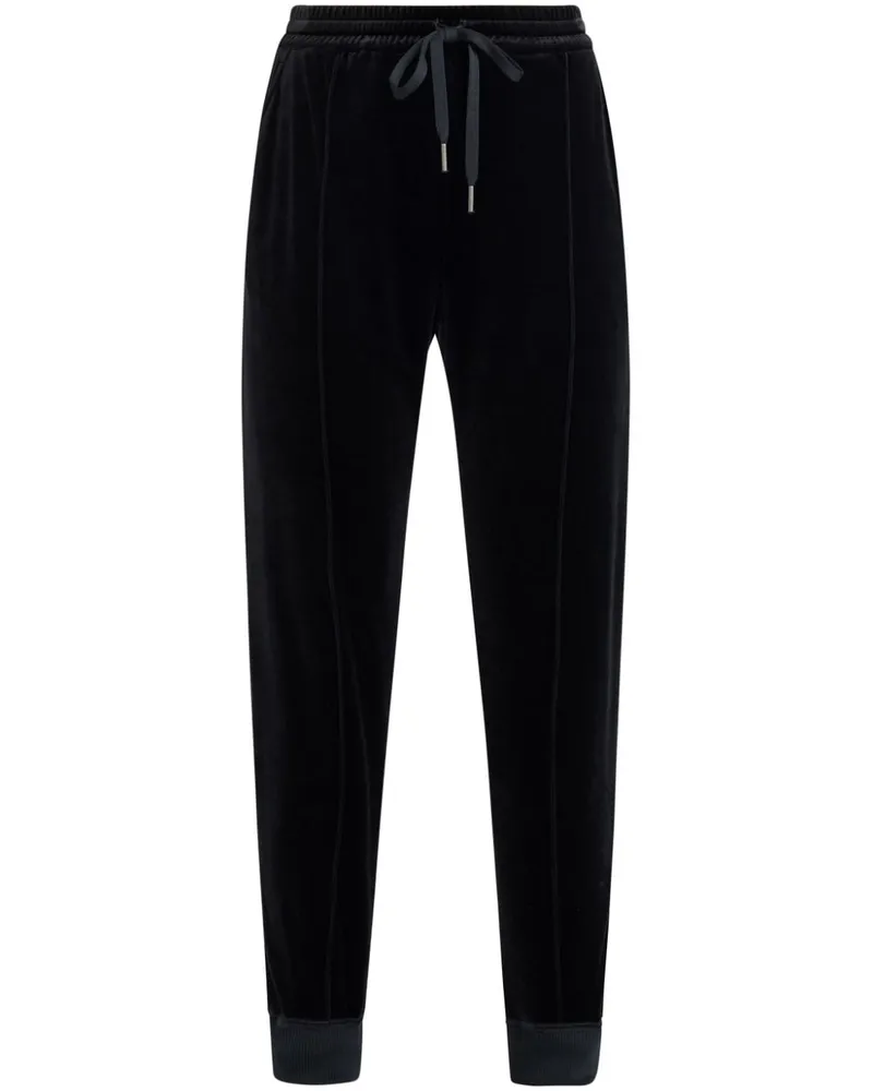 Tom Ford Jogginghose in Samtoptik Schwarz