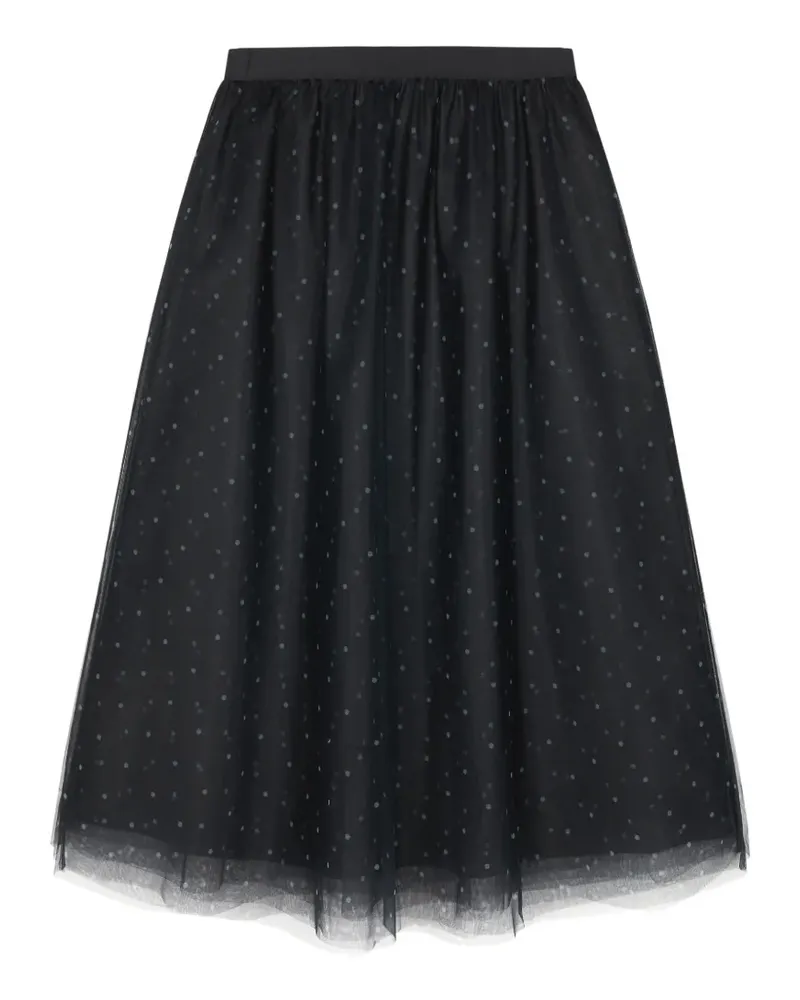 JNBY Gepunkteter Rock im Layering-Look - Schwarz Schwarz