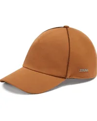 Ermenegildo Zegna Baseballkappe mit Logo-Schild Braun