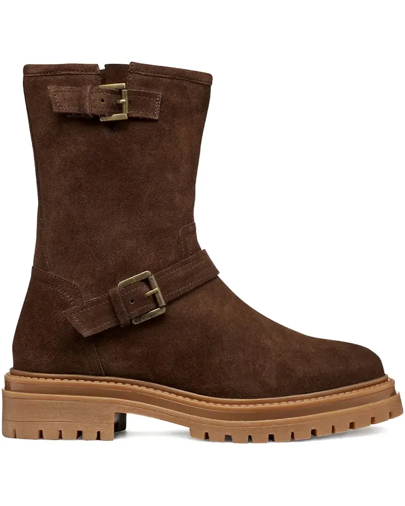 Geox Wildlederstiefel mit Schnallenverzierung - Braun Braun