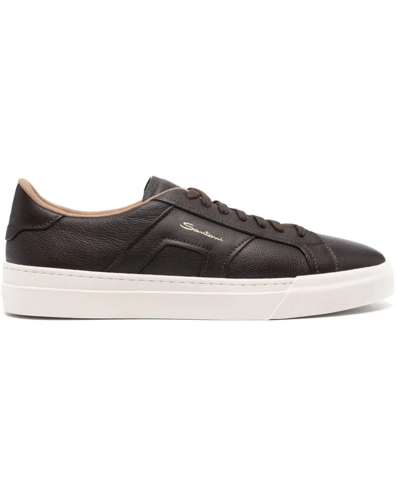 Santoni Sneakers mit Schnürung - Braun Braun