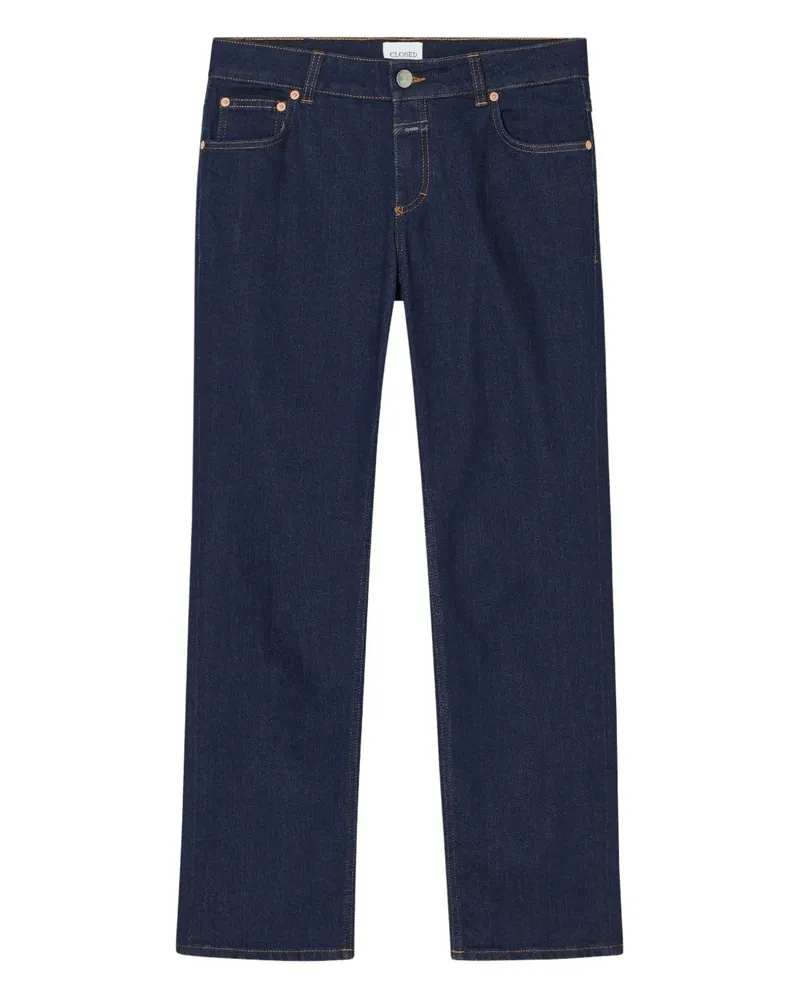Closed Jeans mit Logo-Patch - Blau Blau
