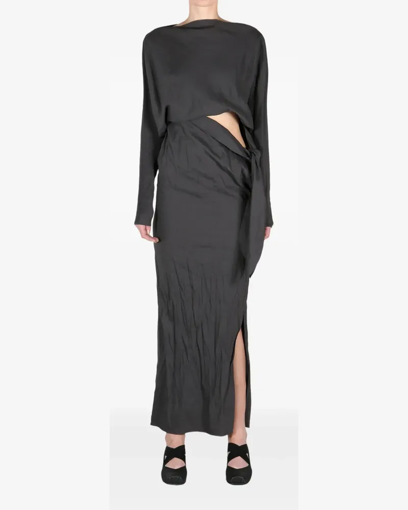 Cortana asymmetric maxi dress - Grau Grau