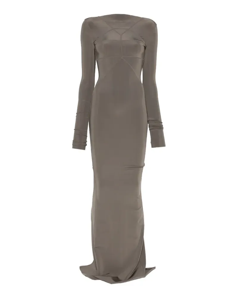 Rick Owens Langärmeliges Maxikleid - Grau Grau