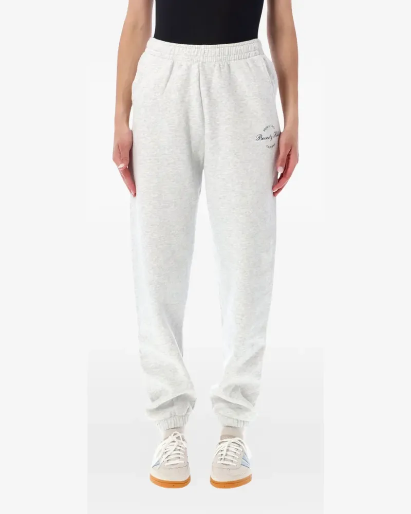 SPORTY & RICH logo-print elasticated-waist track pants - Grau Grau