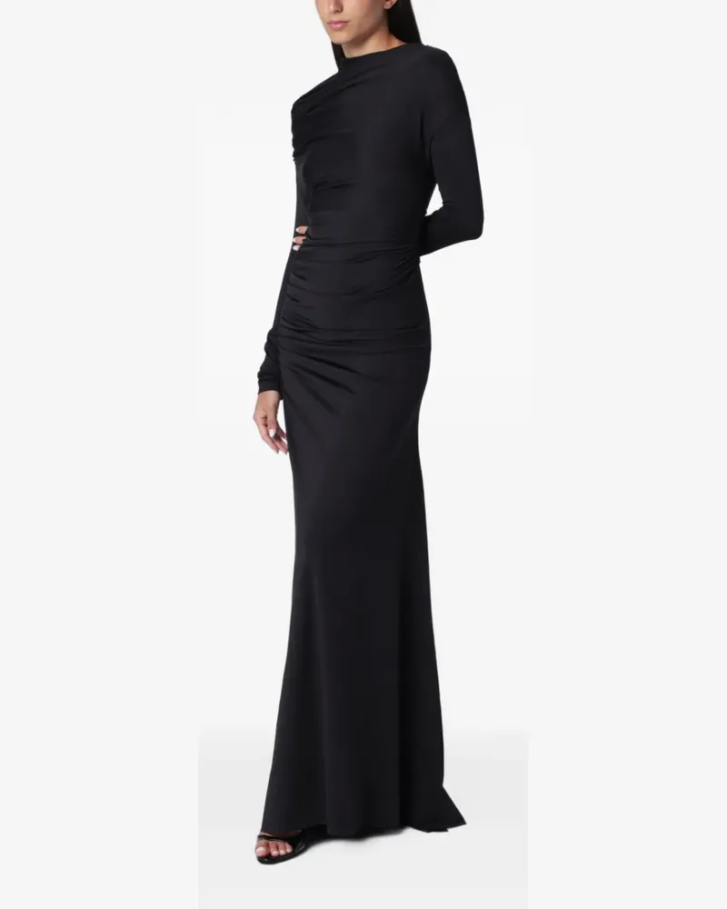 Victoria Beckham Drapiertes Maxikleid - Schwarz Schwarz