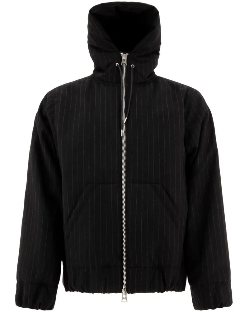 Sacai Jacke mit Nadelstreifen - Schwarz Schwarz