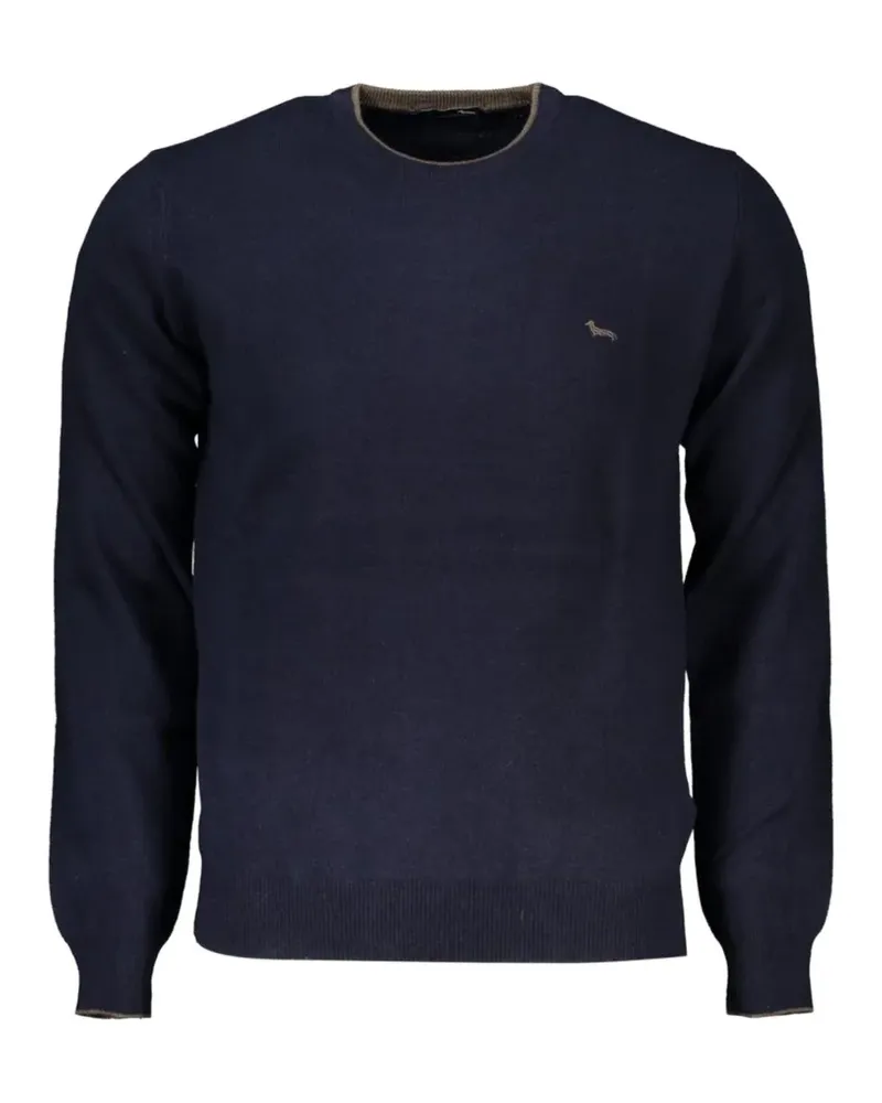 Harmont & Blaine logo-embroidered crew-neck sweater - Blau Blau
