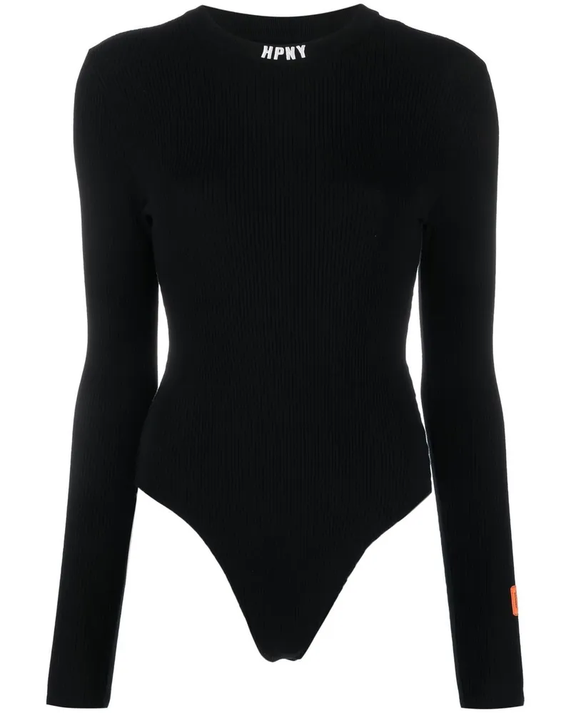 Heron Preston Gerippter Body mit Logo - Schwarz Schwarz