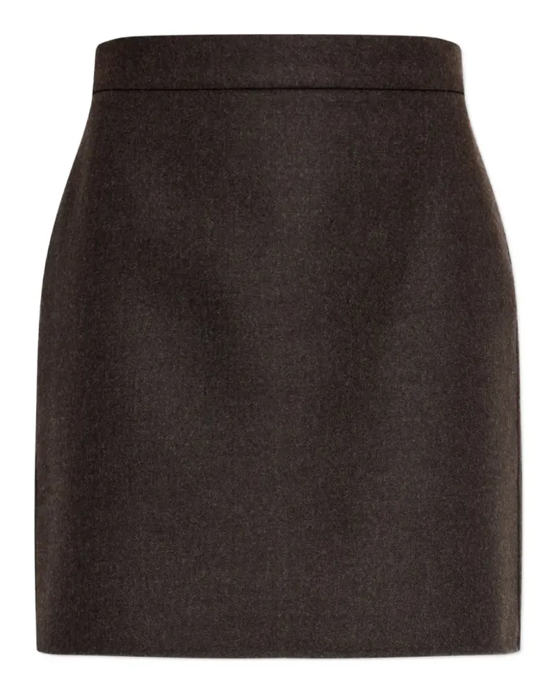 Max Mara Kurzer Rock aus gefilzter Wolle - Braun Braun
