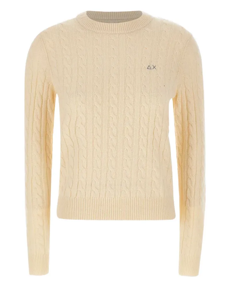 Sun68 Pullover mit Zopfmuster - Nude Nude