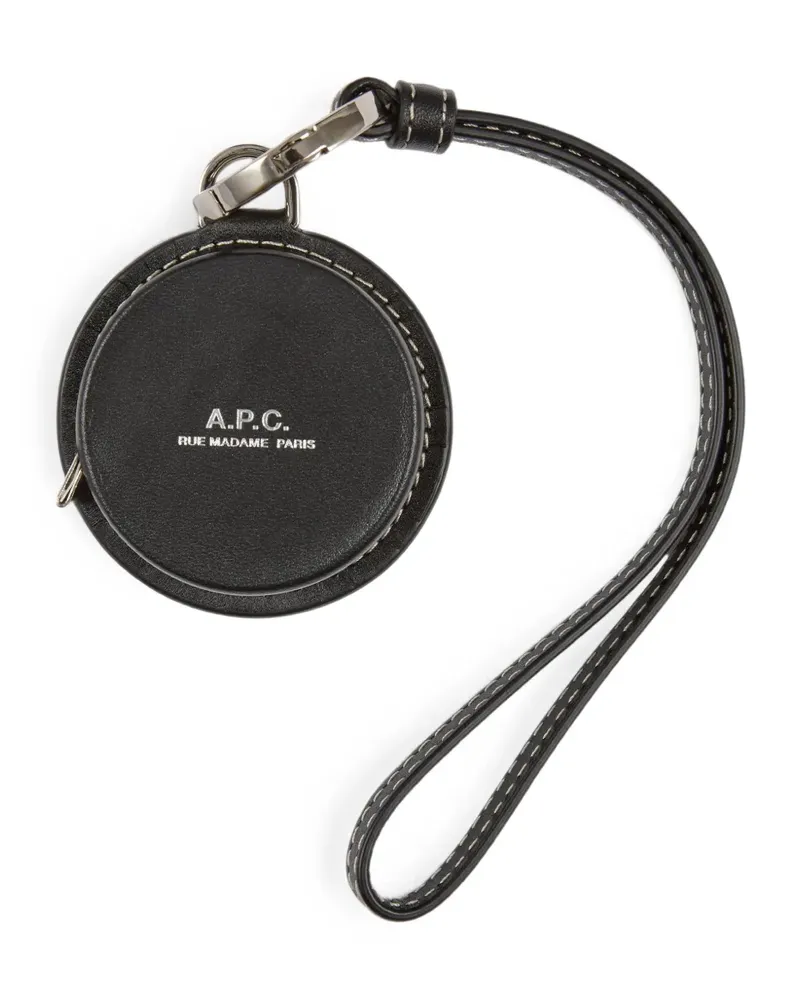 A.P.C. Ruban Schlüsselanhänger mit Maßband - Schwarz Schwarz