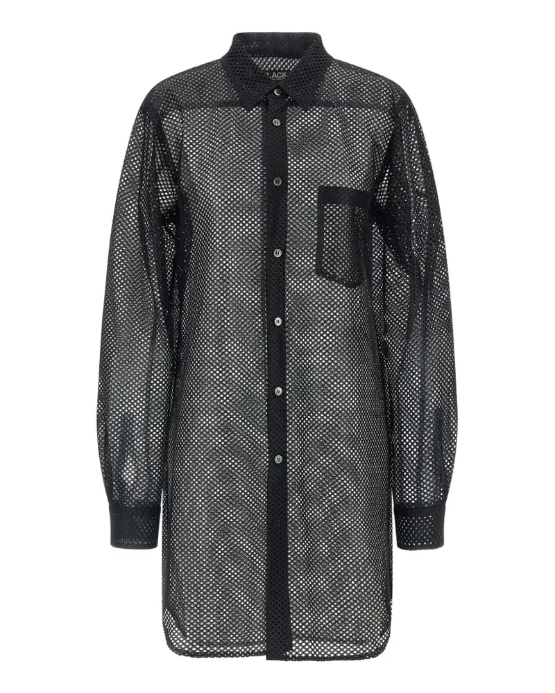 Comme des Garçons mesh long shirt - Schwarz Schwarz