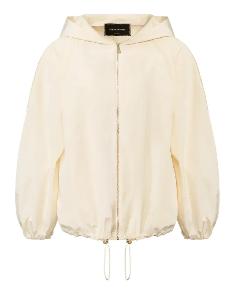 Fabiana Filippi hooded drawstring coat - Nude Nude