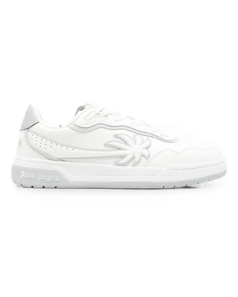 Palm Angels lace-up leather sneakers - Weiß Weiß
