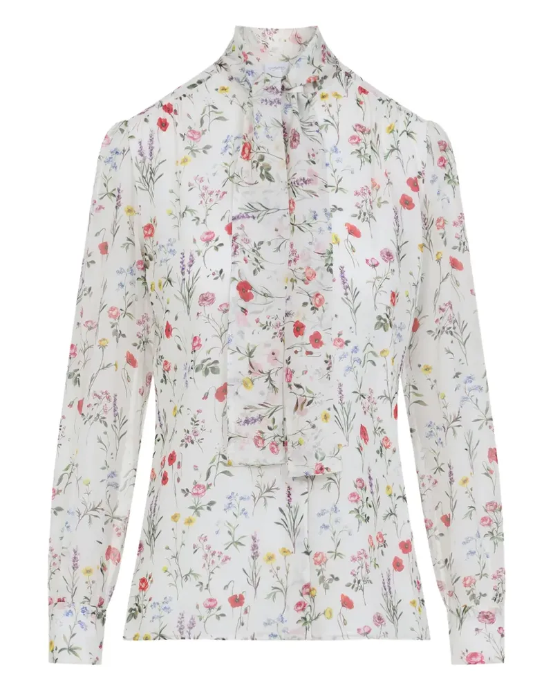Giambattista Valli Hemd mit Blumen-Print - Weiß Weiß