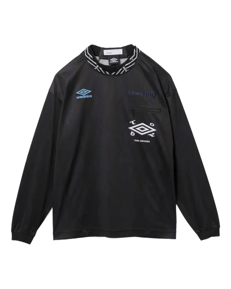 Toga x Umbro Langarmshirt mit geometrischem Muster - Schwarz Schwarz