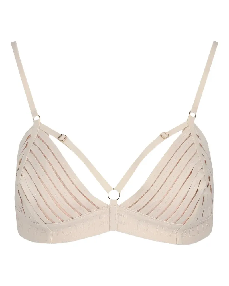 Elisabetta Franchi BH mit Logo-Bund - Nude Nude