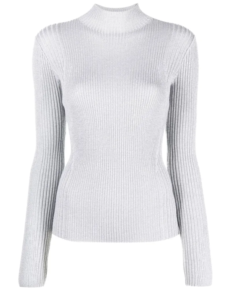 Dion Lee Gerippter Pullover Grau