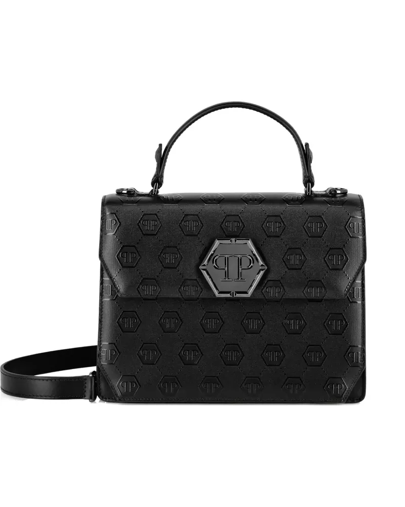 Philipp Plein Kleine Superheroine Schultertasche - Schwarz Schwarz