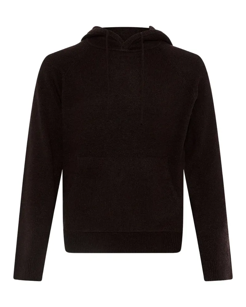 Yves Salomon Hoodie mit Kordelzug und Raglanärmeln - Braun Braun