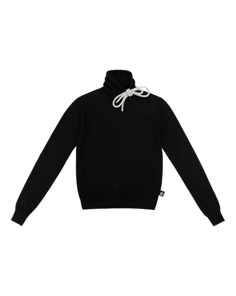 Area crystal-knot turtleneck sweater - Schwarz Schwarz