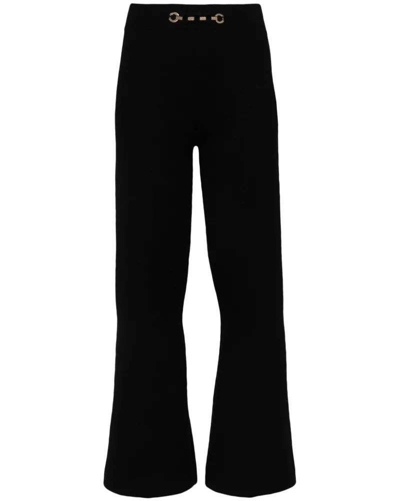 Twin-Set Hose mit Logo-Schild - Schwarz Schwarz