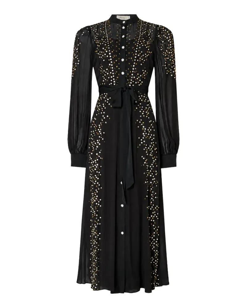 Temperley London Oberon Midikleid mit Pailletten - Schwarz Schwarz