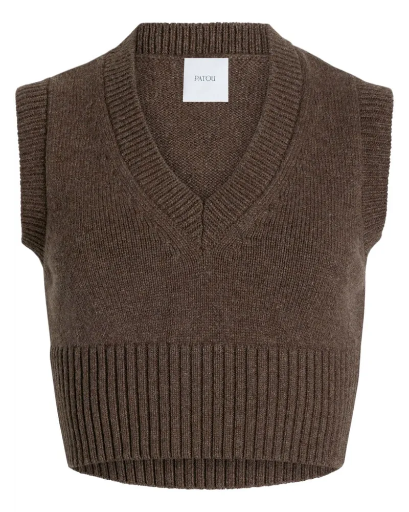 Patou Cropped-Weste - Braun Braun