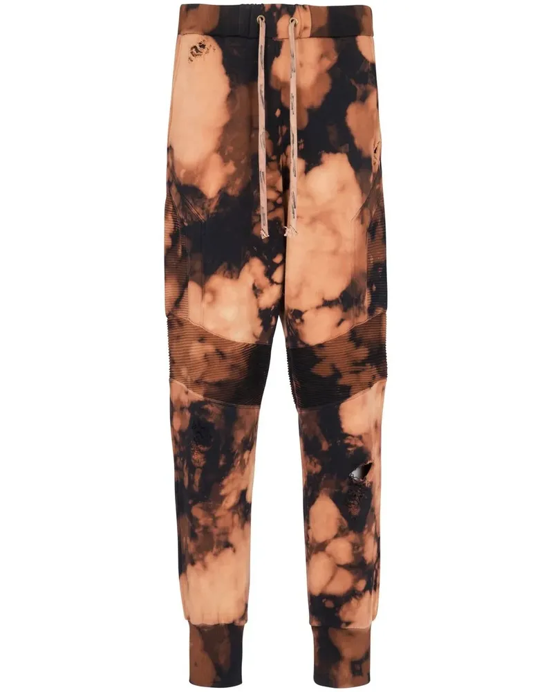 Balmain Jogginghose mit Batikmuster - Braun Braun