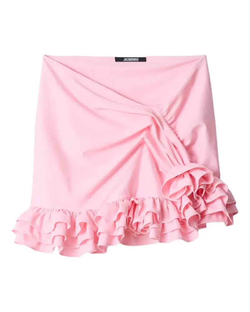Jacquemus Gerüschter Jupe Playa Minirock - Rosa Rosa