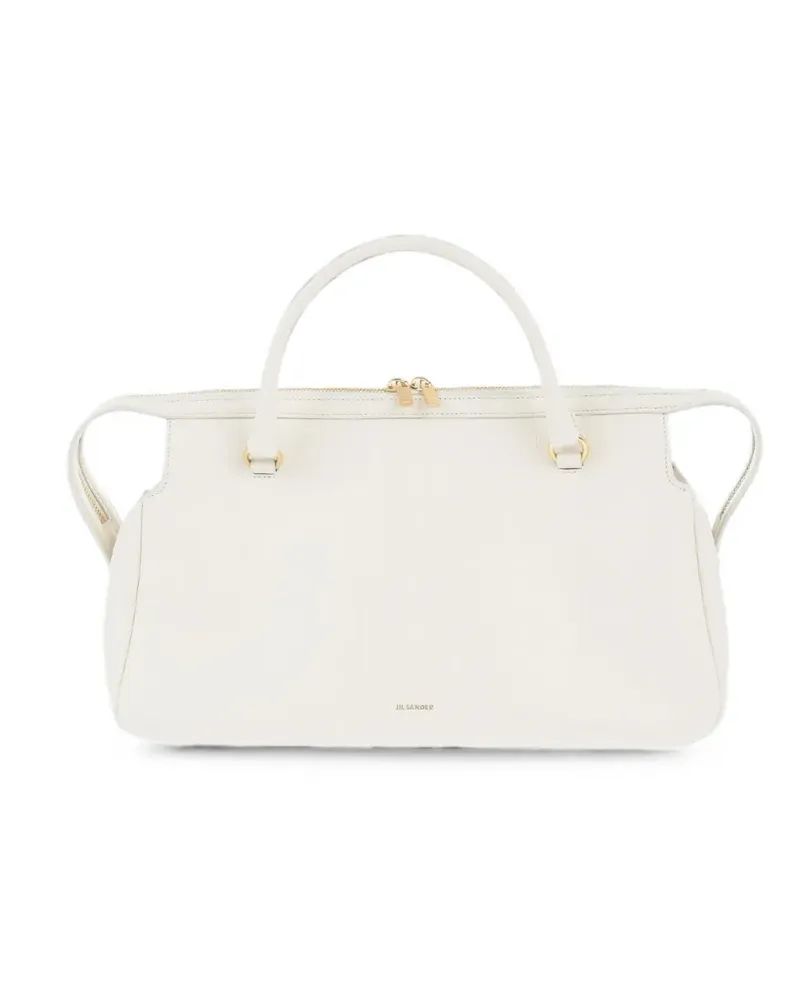 Jil Sander crocodile-pattern leather tote bag - Weiß Weiß