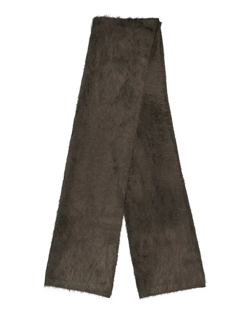 Lisa Yang brushed knitted scarf - Braun Braun