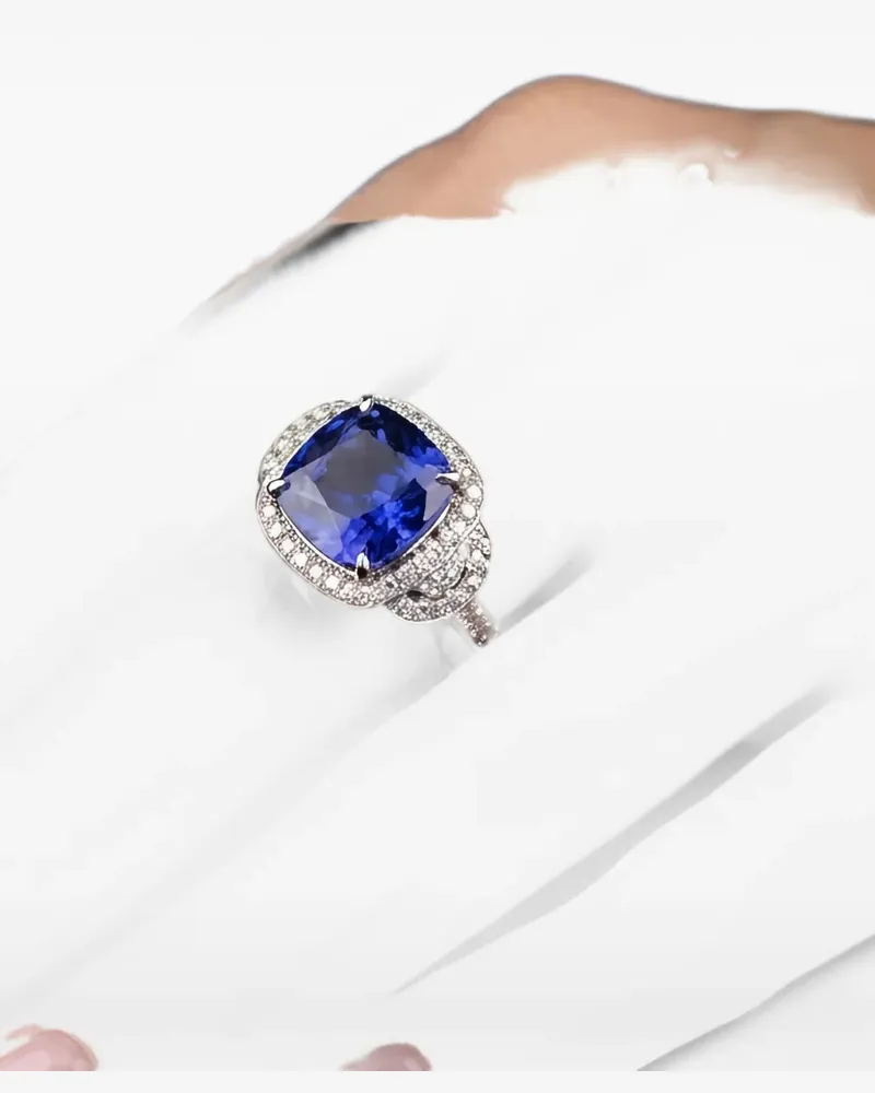 HYT Jewelry Ring mit Diamant und Tansanit - Silber Silber