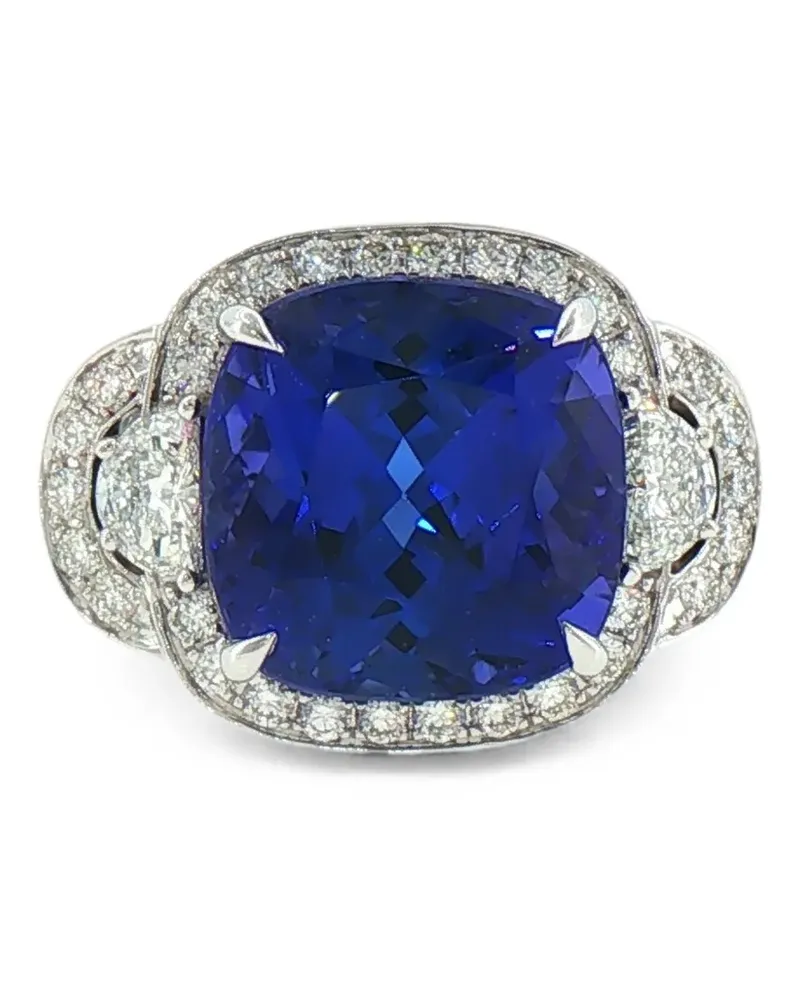 HYT Jewelry Ring mit Diamant und Tansanit - Silber Silber