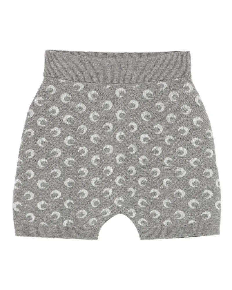 Marine Serre Gestrickte Moon Jacquard-Shorts - Grau Grau