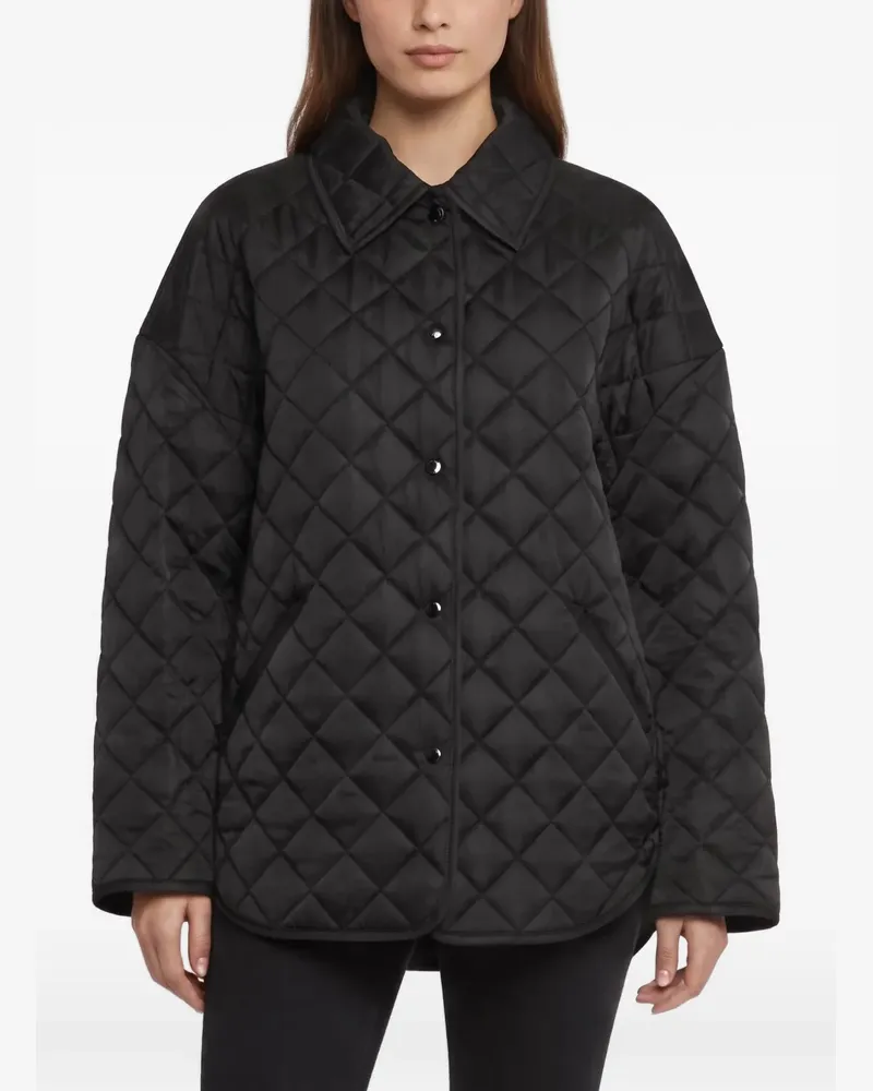 Totême collared quilted jacket - Schwarz Schwarz