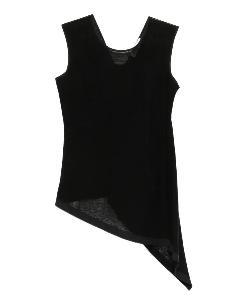 Gentry Portofino sleeveless asymmetric top - Schwarz Schwarz