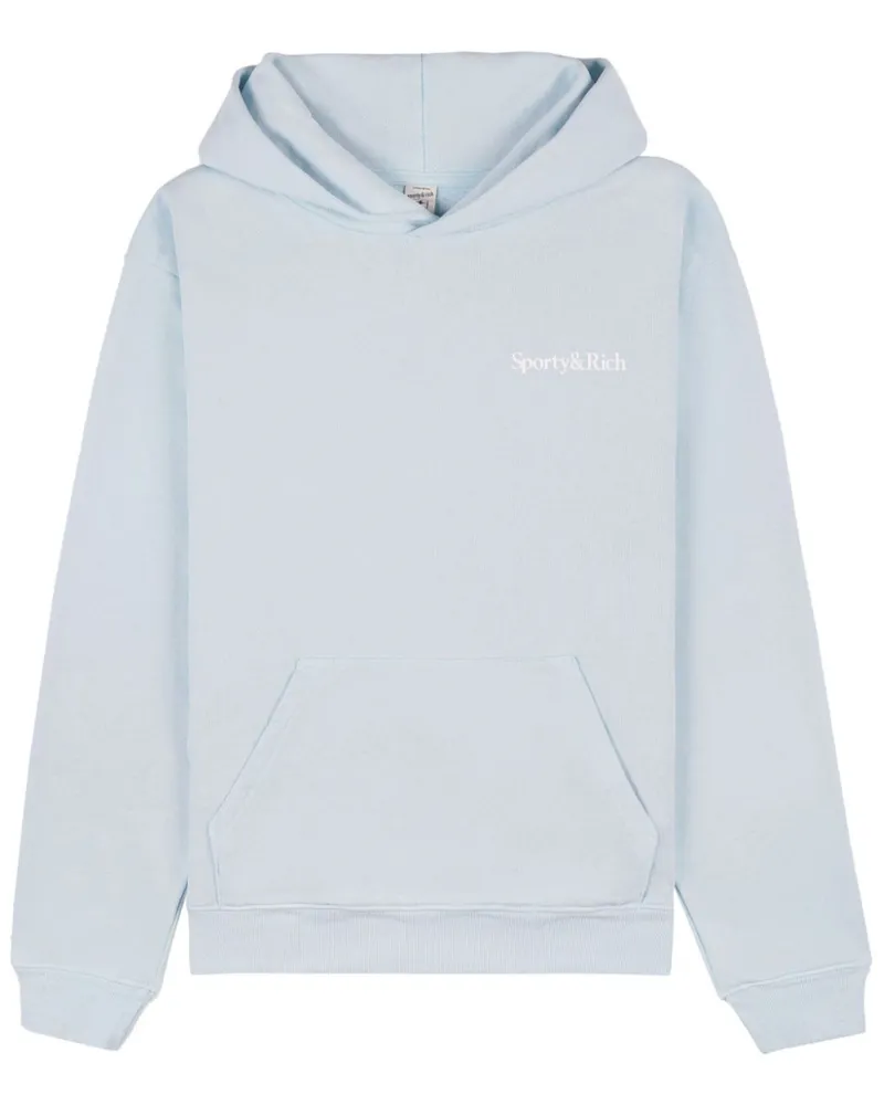 SPORTY & RICH Hoodie mit Eat More Veggies-Print - Blau Blau