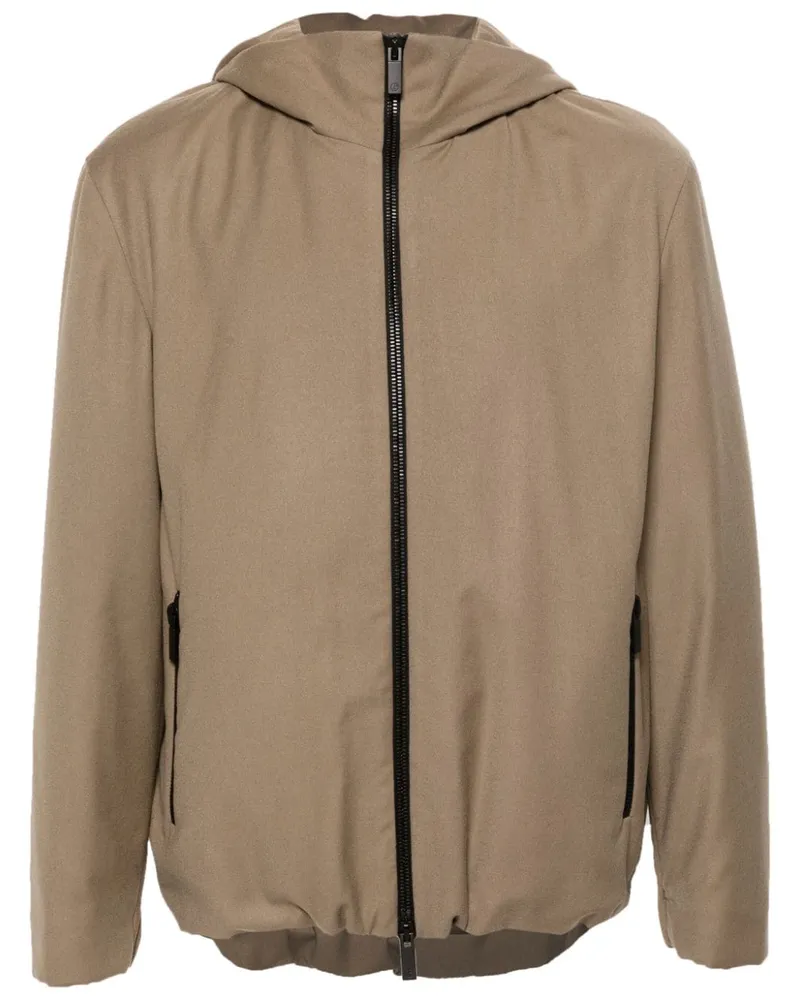 Giorgio Armani Jacke aus Schurwolle Braun