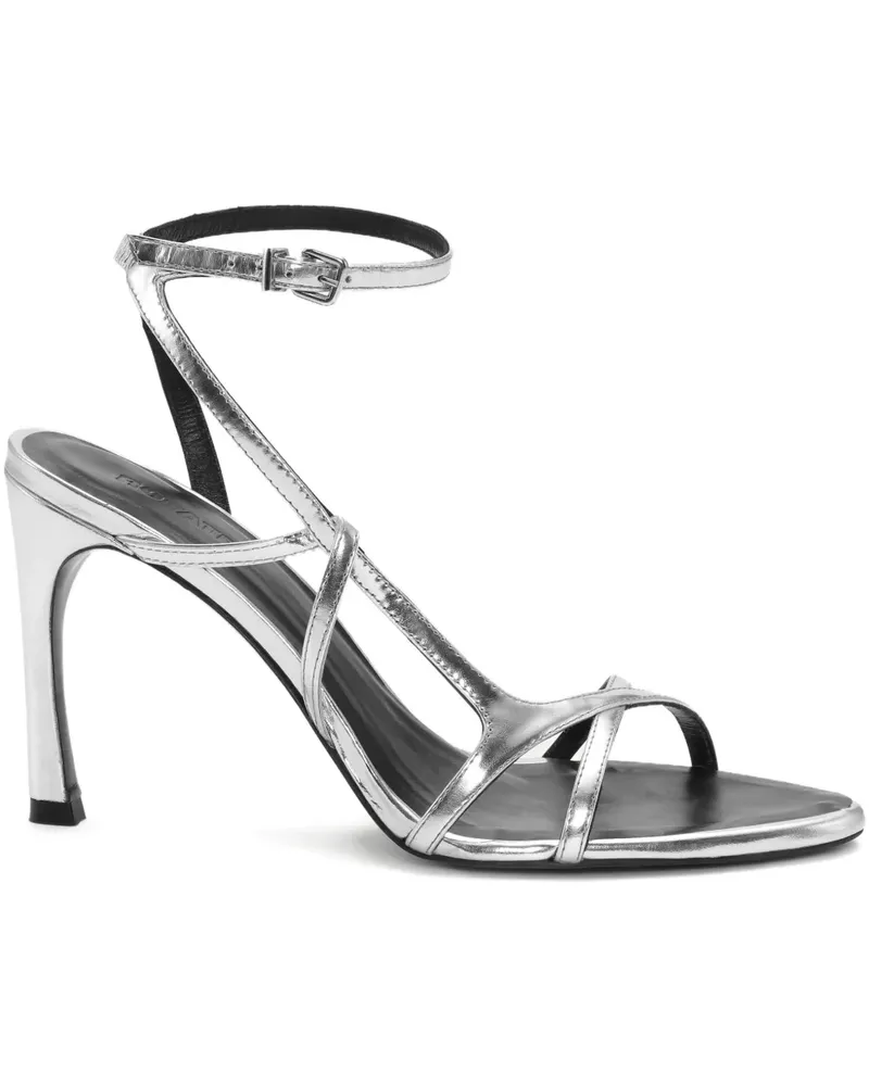ROTATE Birger Christensen Riemchensandalen aus Leder - Silber Silber