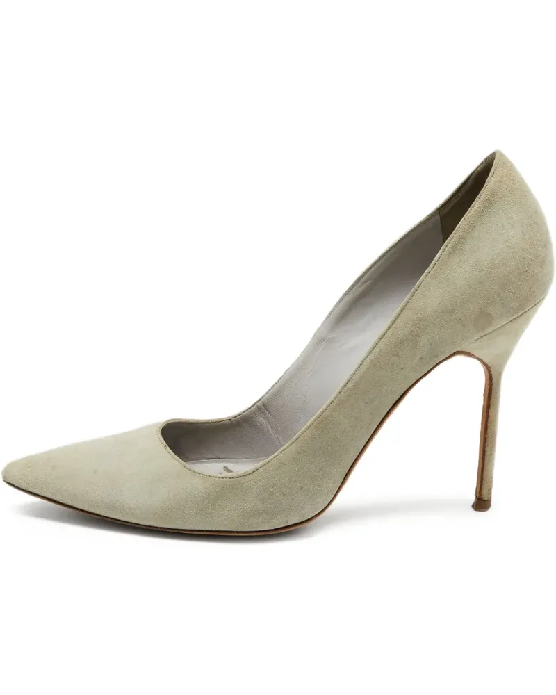 Manolo Blahnik Pre-owned Pumps mit spitzer Kappe 105mm - Grün Grün