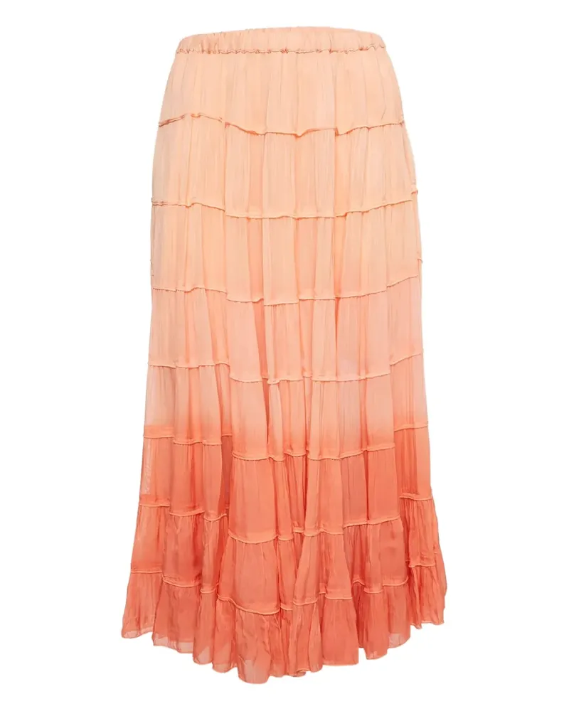 AllSaints Gestufter Rock mit Farbverlauf - Orange Orange