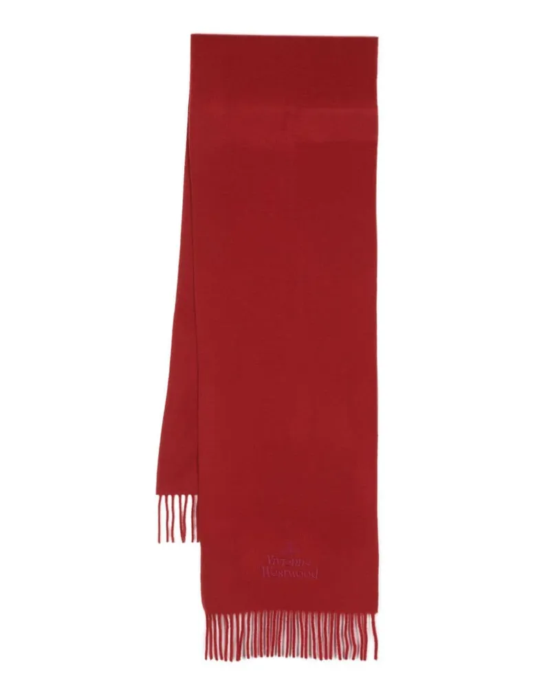 Vivienne Westwood Schal mit Logo-Stickerei - Rot Rot