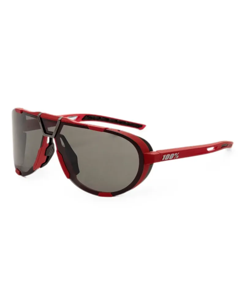 100% Eyewear Westcraft™ Sonnenbrille mit geometrischem Gestell - Rot Rot