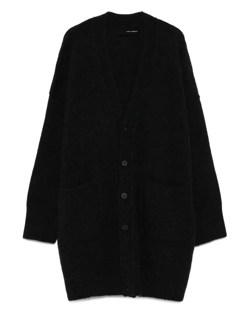 Isabel Benenato Cardigan mit tiefer Schulter - Grau Grau