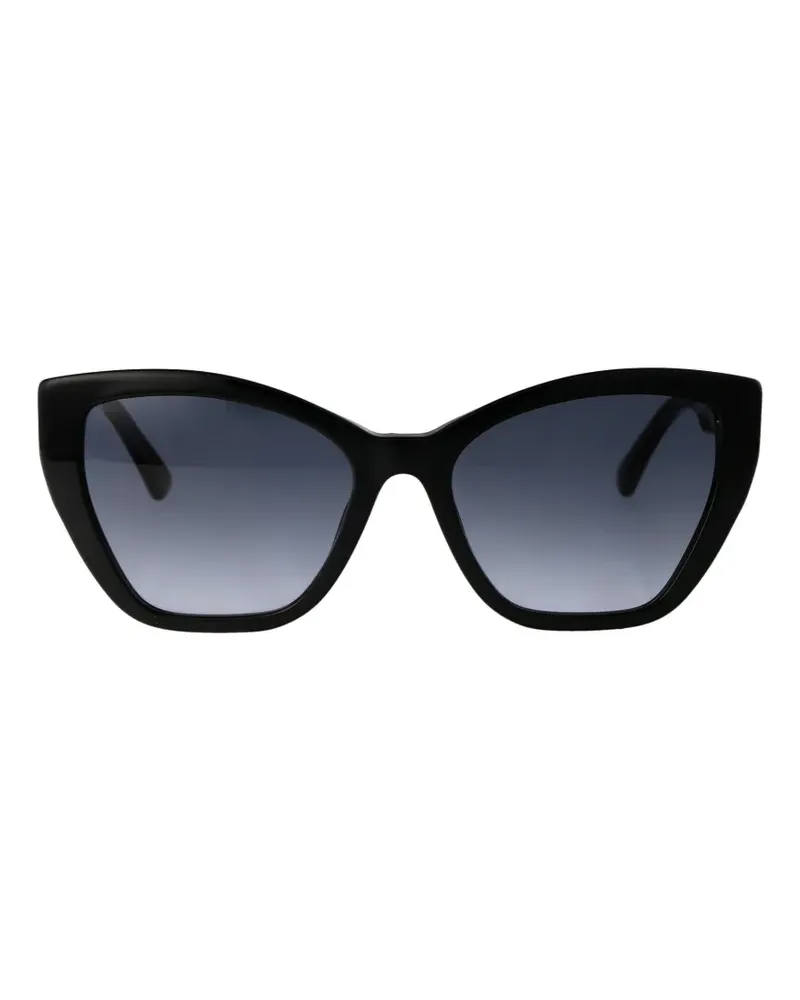 Moschino logo-plaque cat-eye sunglasses - Schwarz Schwarz