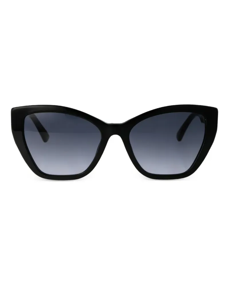 Moschino logo-plaque cat-eye sunglasses - Schwarz Schwarz