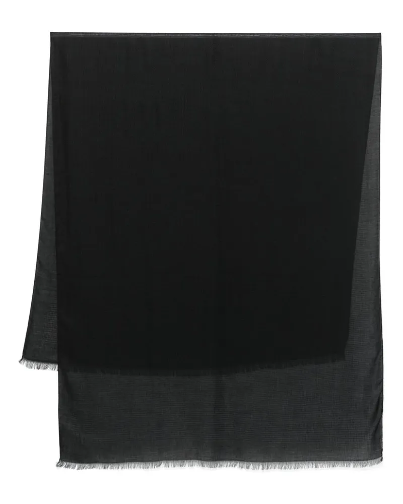 Emporio Armani Schal mit Quasten - Schwarz Schwarz