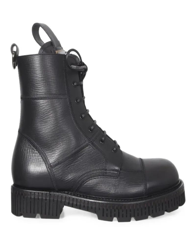 Dolce & Gabbana Bernini lace-up leather boots - Schwarz Schwarz